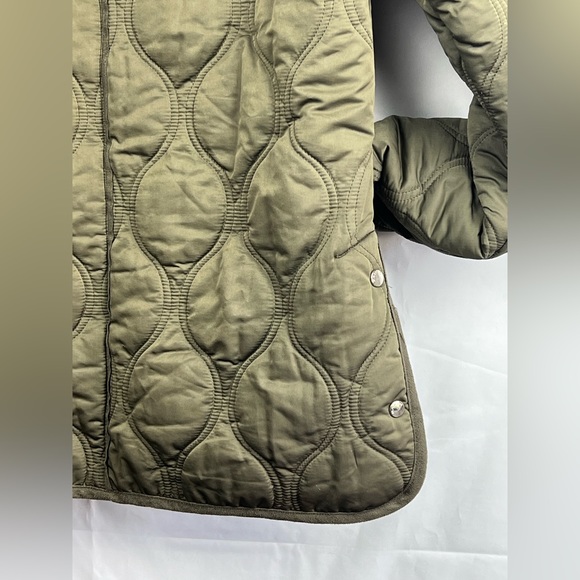 Mango olive green quilted jacket, size small - Picture 11 of 15